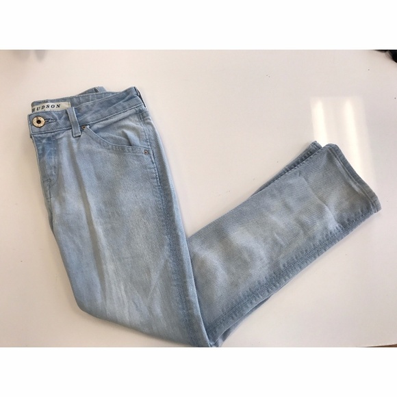 HUDSON JEANS LIGHT WASHED STRAIGHT LEG JEANS SZ 26 - Picture 1 of 5